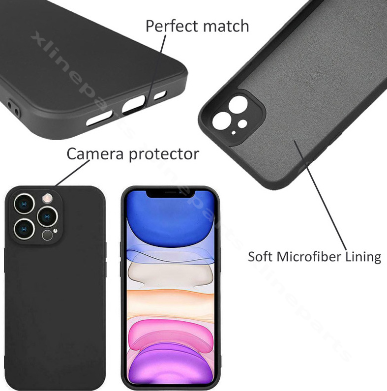 Back Case Silicone Complete Xiaomi Poco X4 Pro 5G black