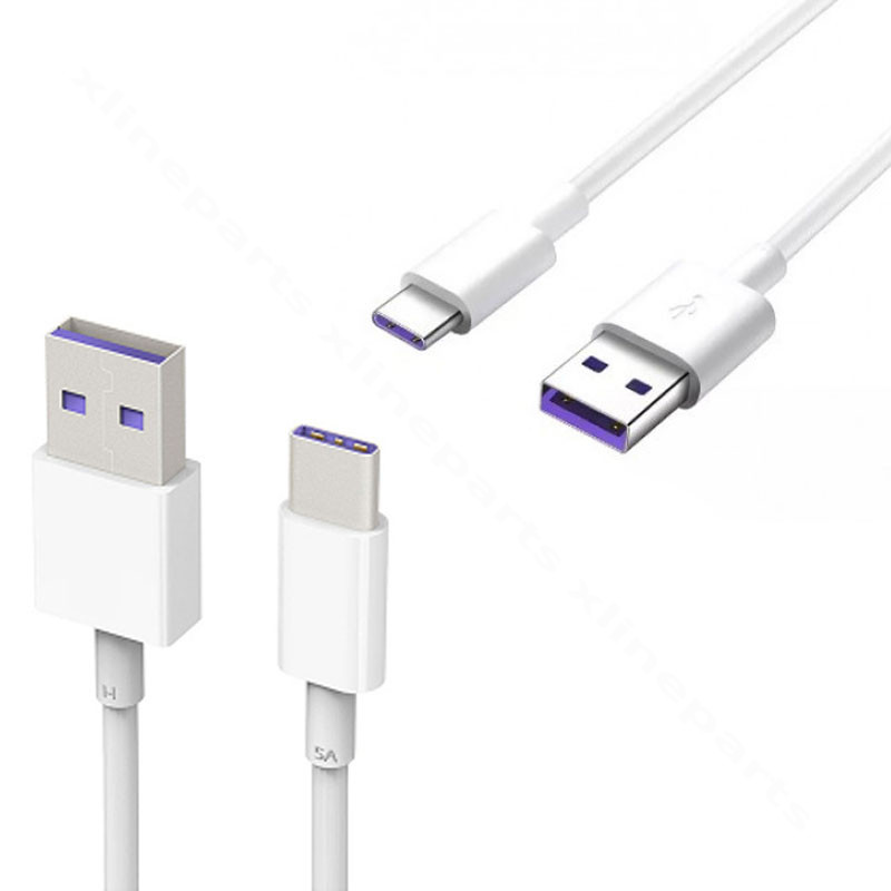 Καλώδιο USB σε USB-C Huawei AP71 5A 1m λευκό χύμα