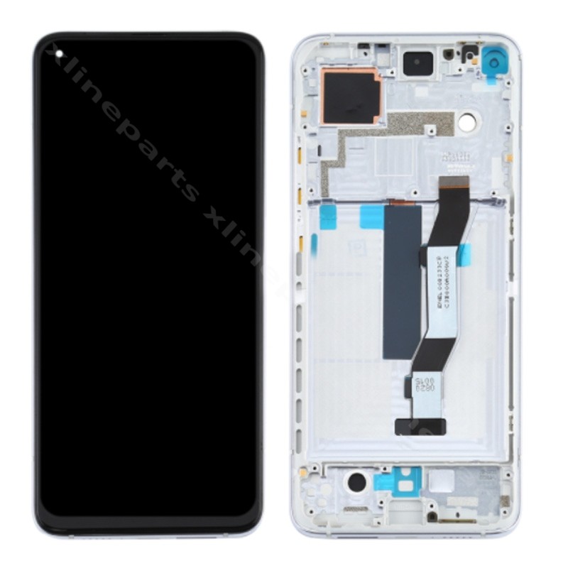 LCD Complete Frame Xiaomi Mi 10T 5G/ Mi 10T Pro 5G silver (Original)