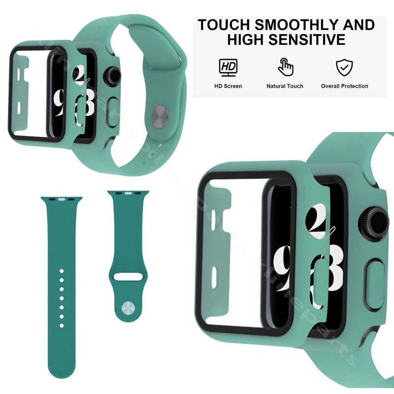 Tempered Glass Full with Strap Apple Watch 40mm/38mm green