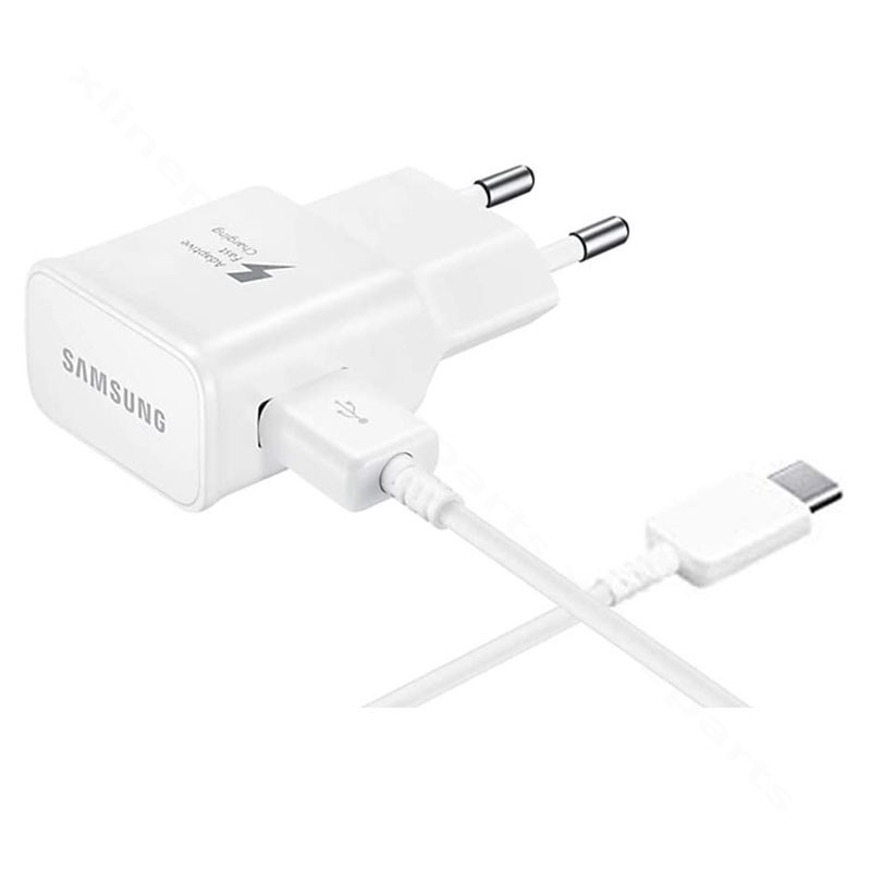 Зарядное устройство USB с кабелем USB-USB-C Samsung 15W EU белое оптом