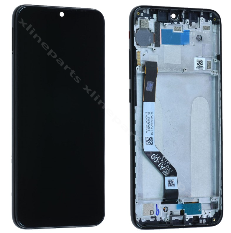 LCD Complete Frame Xiaomi Redmi Note 7 black OCG