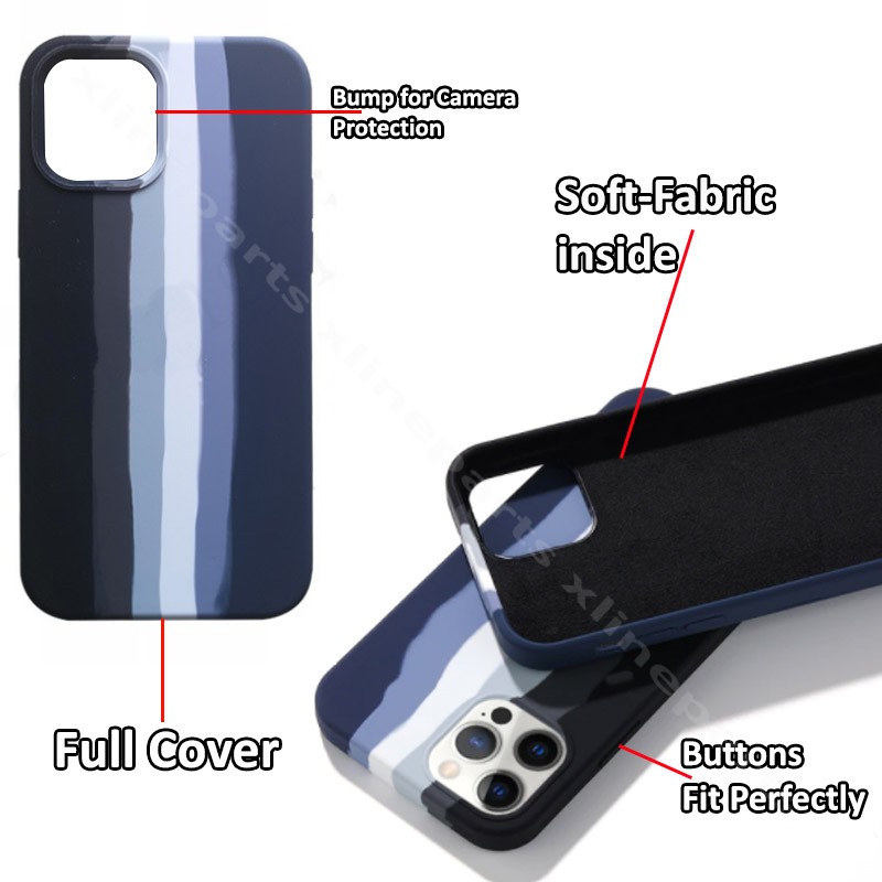 Задний чехол Rainbow Apple iPhone 12/12 Pro черный