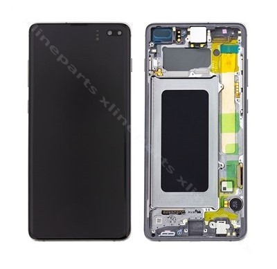 LCD Complete Frame Samsung S10 Plus G975 prism black (Original)