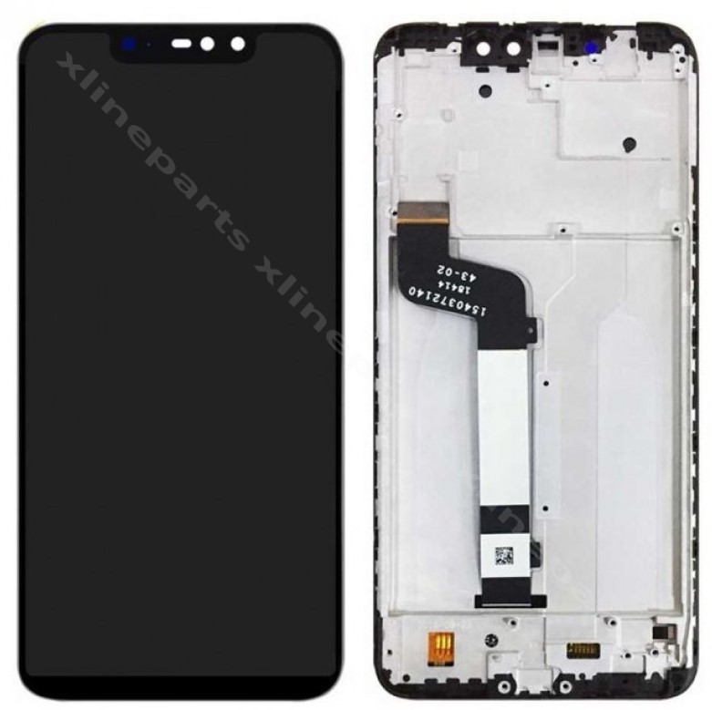 LCD Complete Frame Xiaomi Redmi Note 6 Pro black OEM