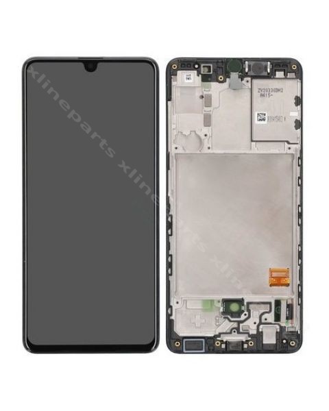 LCD Complete Frame Samsung A41 A415 black (Original)
