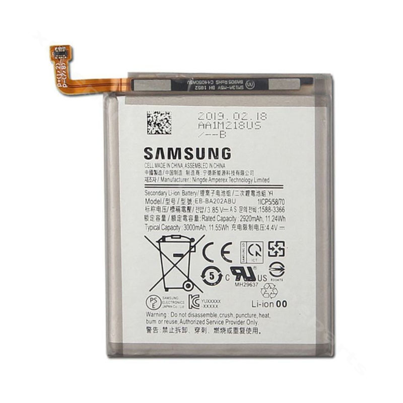 Аккумулятор Samsung A20e A202 3000 мАч OEM
