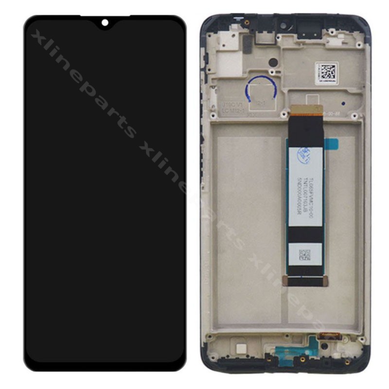 LCD Complete Frame Xiaomi Poco M2 black OEM