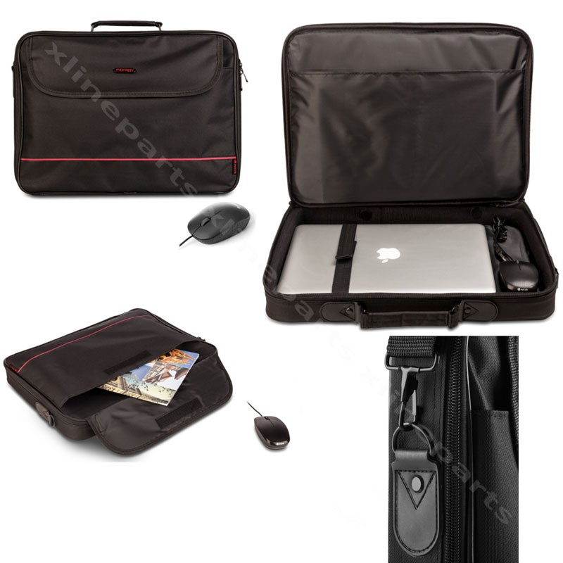 NGS Briefcase Upto 16" with USB Wired Mouse 1000 DPI black