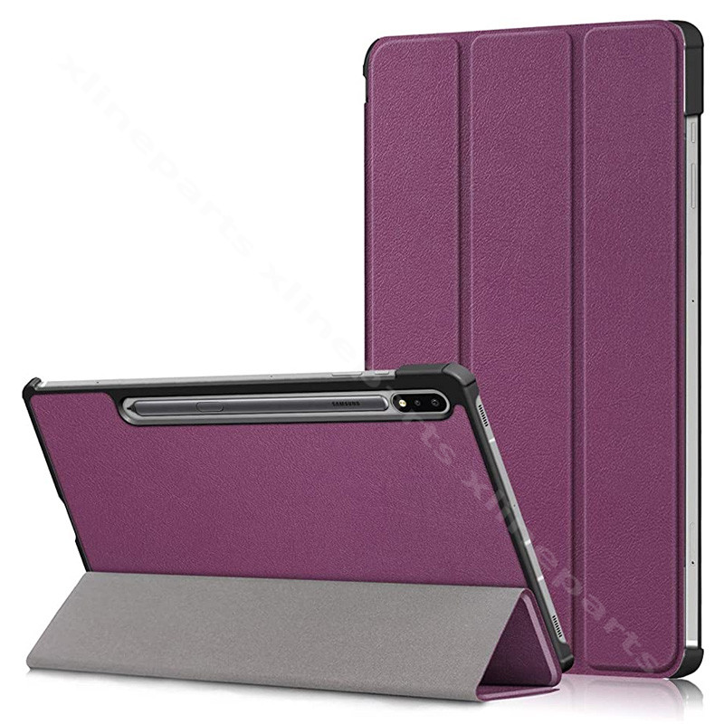 Чехол для планшета Samsung Tab S8 11 дюймов X700, складывающийся втрое, фиолетовый