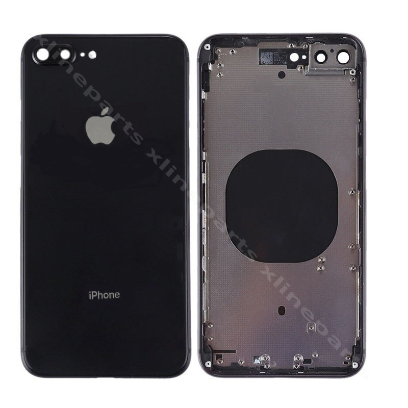 Πίσω μπαταρία και μεσαίο κάλυμμα Apple iPhone 8 Plus μαύρο