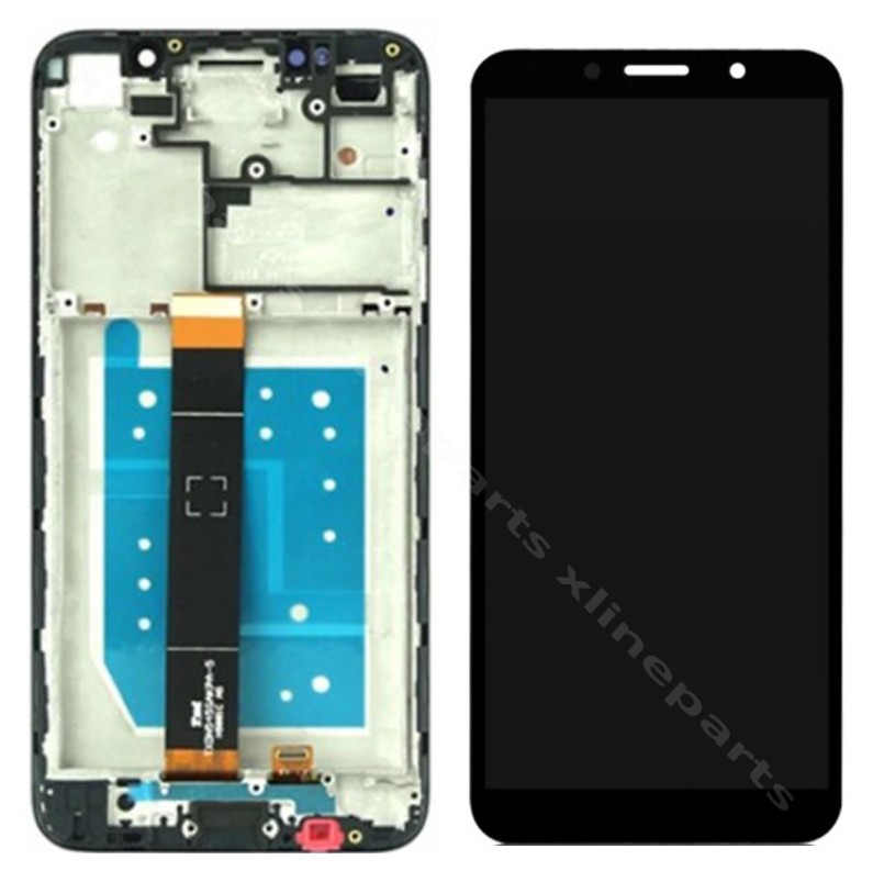 LCD Complete Frame Huawei Y5p black OEM