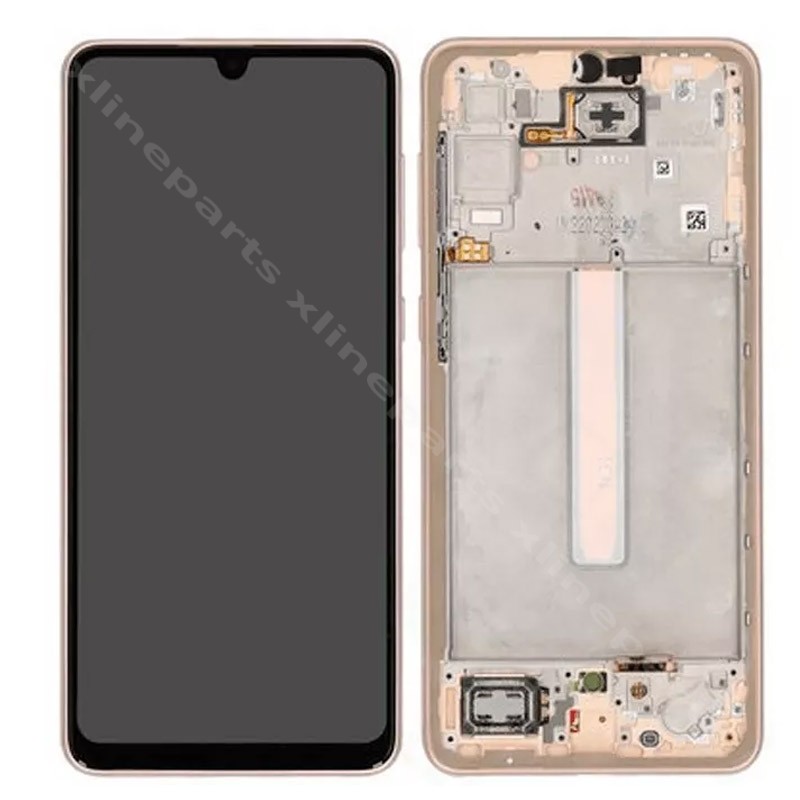 LCD Complete Frame Samsung A53 A536 peach (Original)