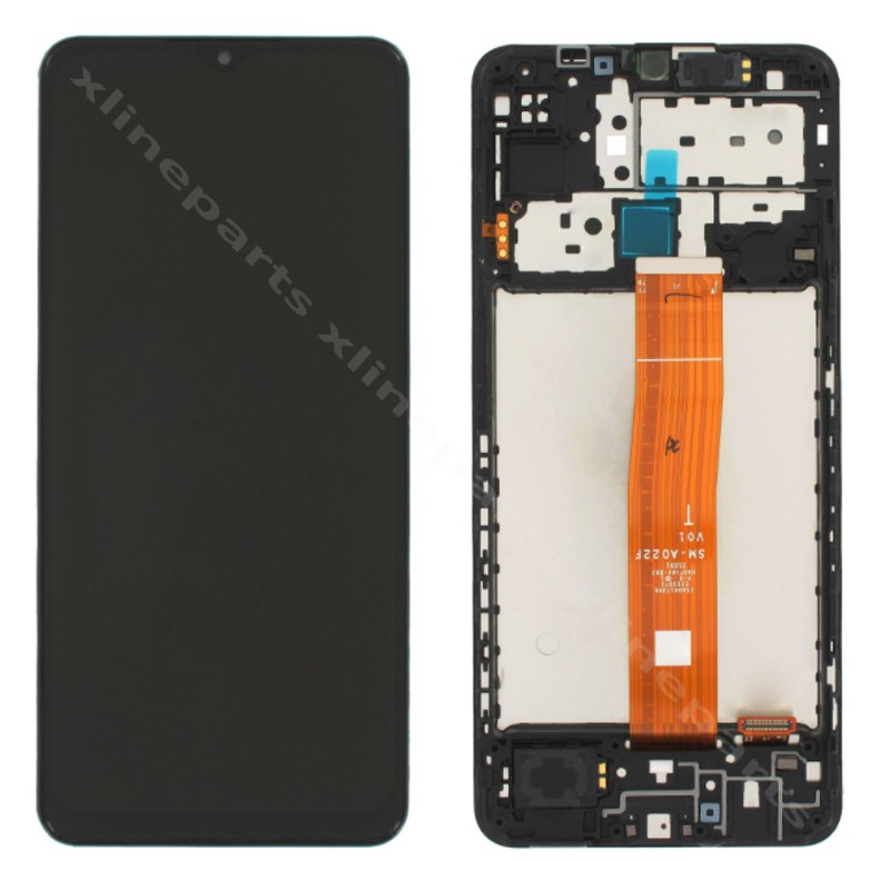 LCD Complete Frame Samsung M12 M127 black (Original)