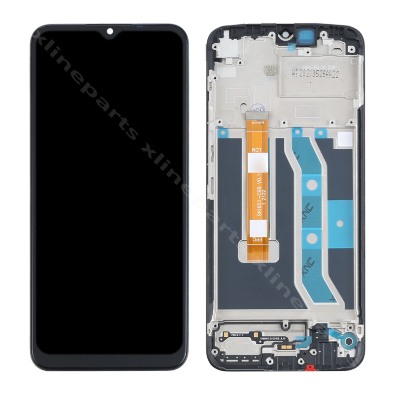 LCD Complete Frame Realme C21Y/ C25Y black OEM*