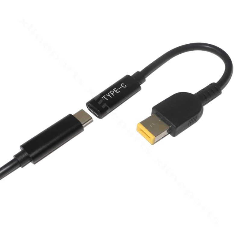 Преобразователь зарядного устройства для ноутбука USB-C «гнездо» в PD65W 20 В USB-наконечник желтый
