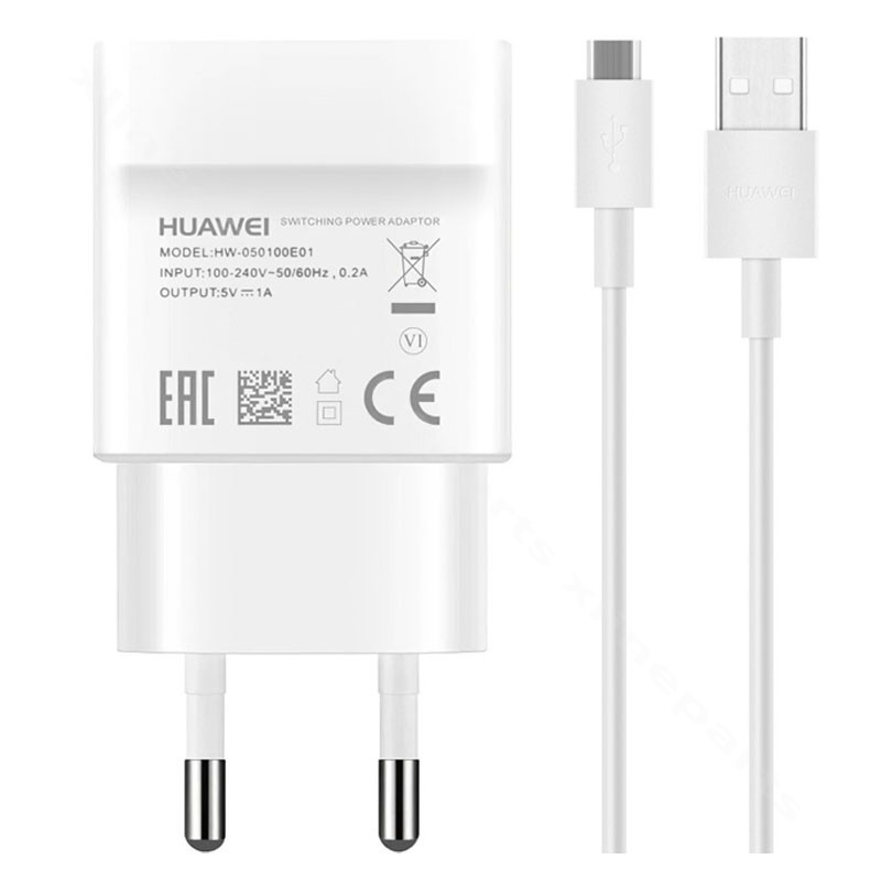 fusion Degree Celsius Child Charger USB with USB to Micro USB Cable Huawei HW-050100E01 EU white bulk |  Xline Parts