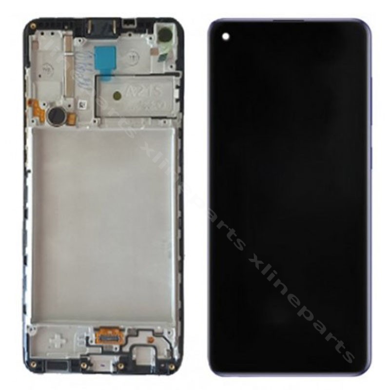 LCD Complete Frame Samsung A21s A217 black (Original)