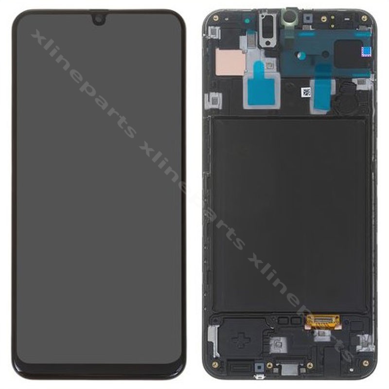 LCD Complete Frame Samsung A30 A305 black (Original)