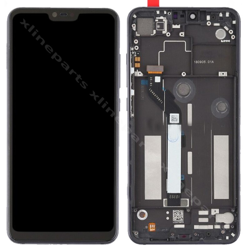 LCD Complete Frame Xiaomi Mi 8 Lite black OEM