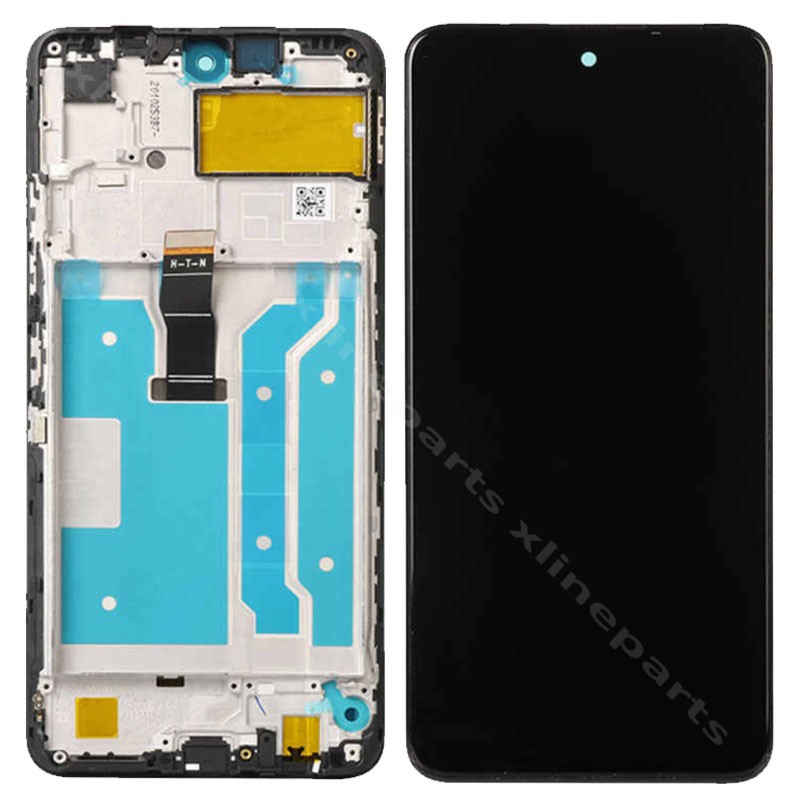 LCD Complete Frame Huawei P Smart (2021)/ Honor 10X Lite black OEM