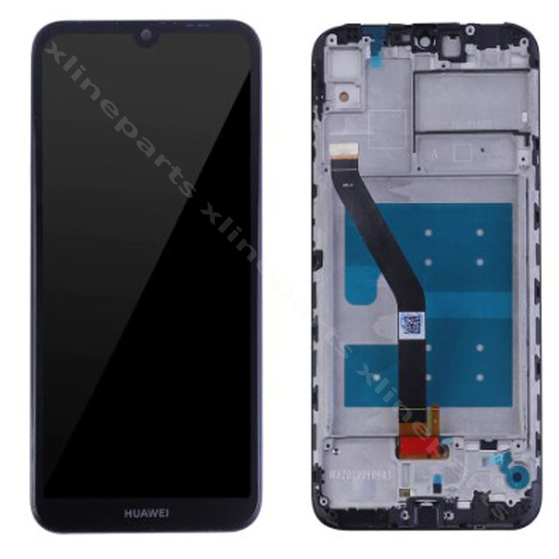 LCD Complete Frame Huawei Y6 (2019) black OEM (Three Sensor Hole)