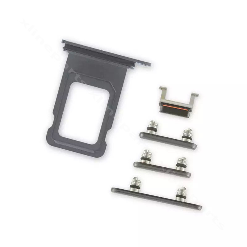 Sim Card Holder With Button Apple iPhone Xs Max black (Original)