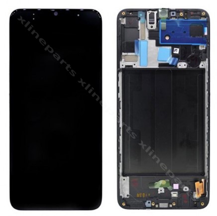 LCD Complete Frame Samsung A70 A705 black (Original)
