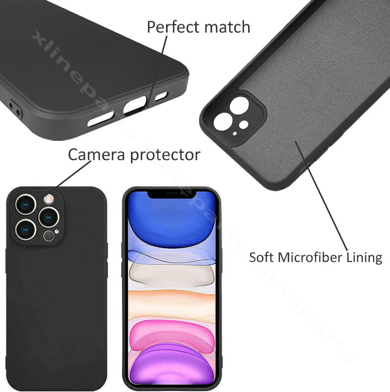 Back Case Silicone Complete Xiaomi Poco X5 Pro 5G black