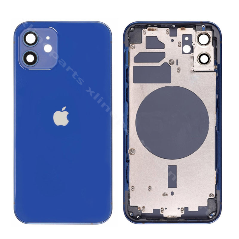 Back Battery and Middle Cover Apple iPhone 12 blue