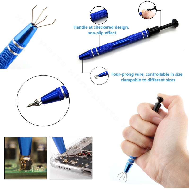 IC Extractor Ручной инструмент для сбора компонентов с присоской, синий