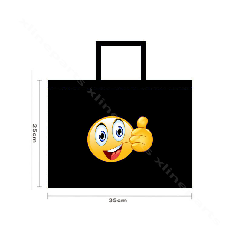 Shopping Bag Smile 25*35*10cm black