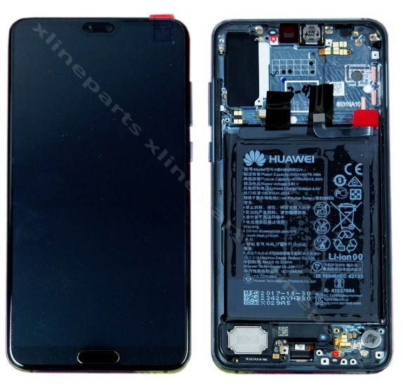 LCD Complete Frame Huawei P20 Pro twilight (Original)