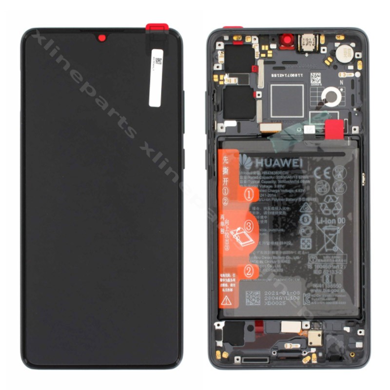 LCD Complete Frame Huawei P30 black (Original)