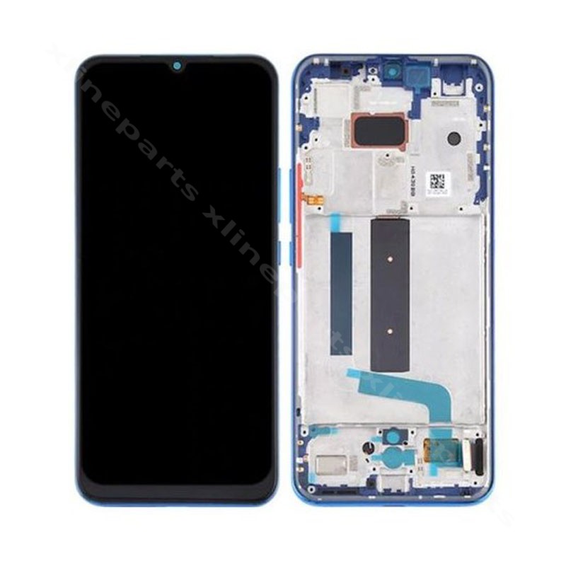 LCD Complete Frame Xiaomi Mi 10 Lite blue- (Original)