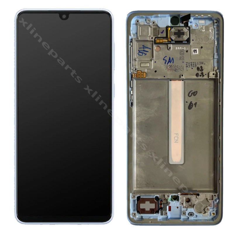 LCD Complete Frame Samsung A33 A336 blue (Original)