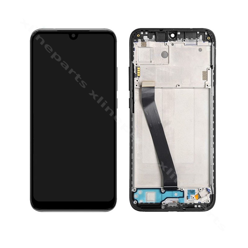 LCD Complete Frame Xiaomi Redmi 7 Black OEM