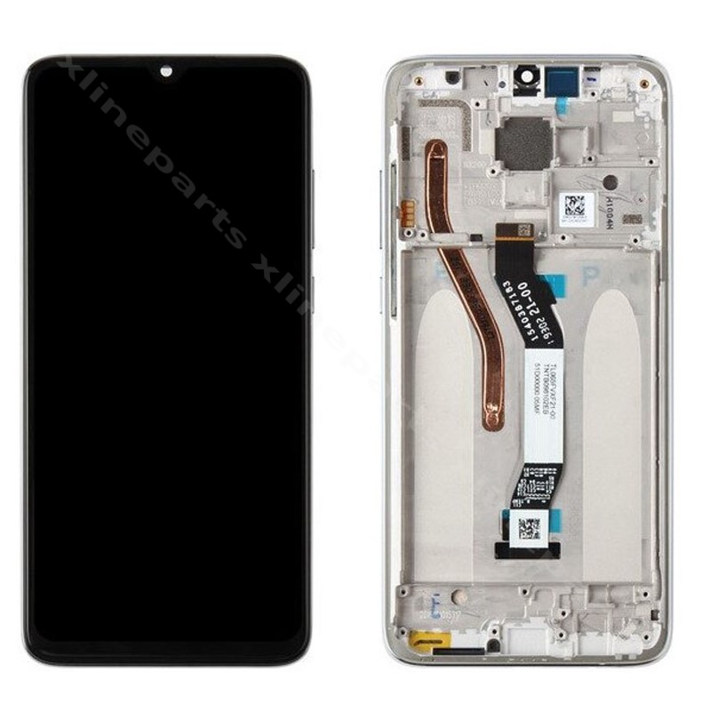 Πλήρες πλαίσιο LCD Xiaomi Redmi Note 8 Pro λευκό (Πρωτότυπο)