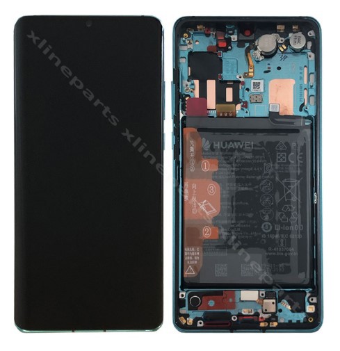 LCD Complete Frame Huawei P30 Pro aurora blue (Original)