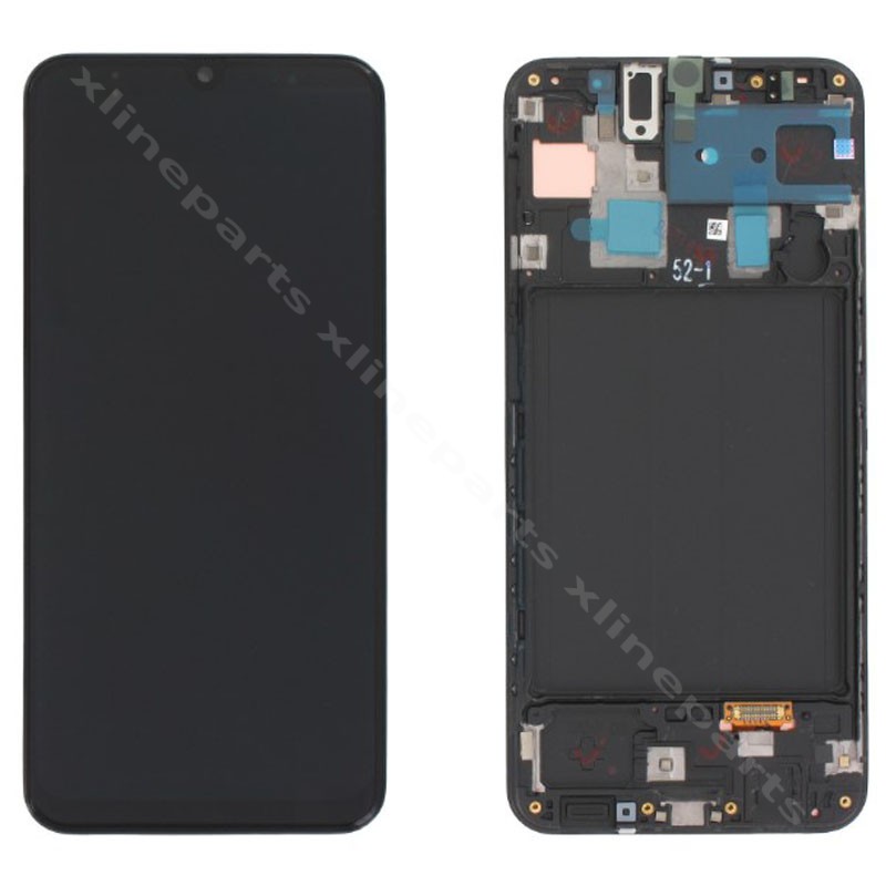 LCD Complete Frame Samsung A30 A305 black (Original)