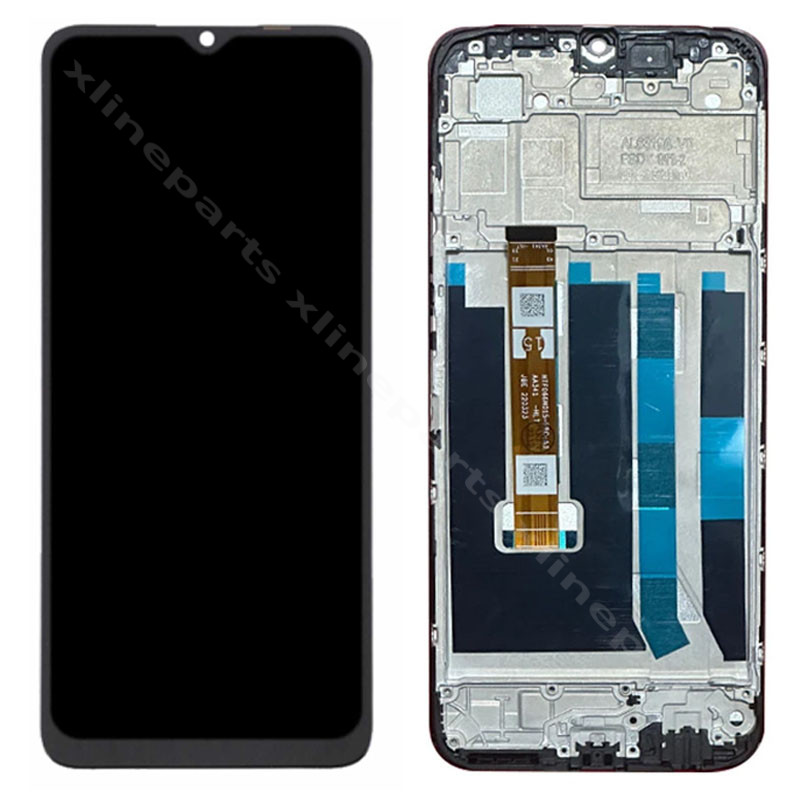 LCD Complete Frame Oppo A17 black OEM