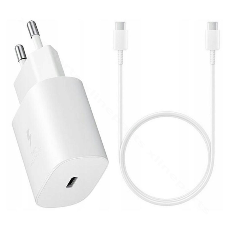 Charger USB-C with USB-C to USB-C Cable Samsung 25W EU white bulk