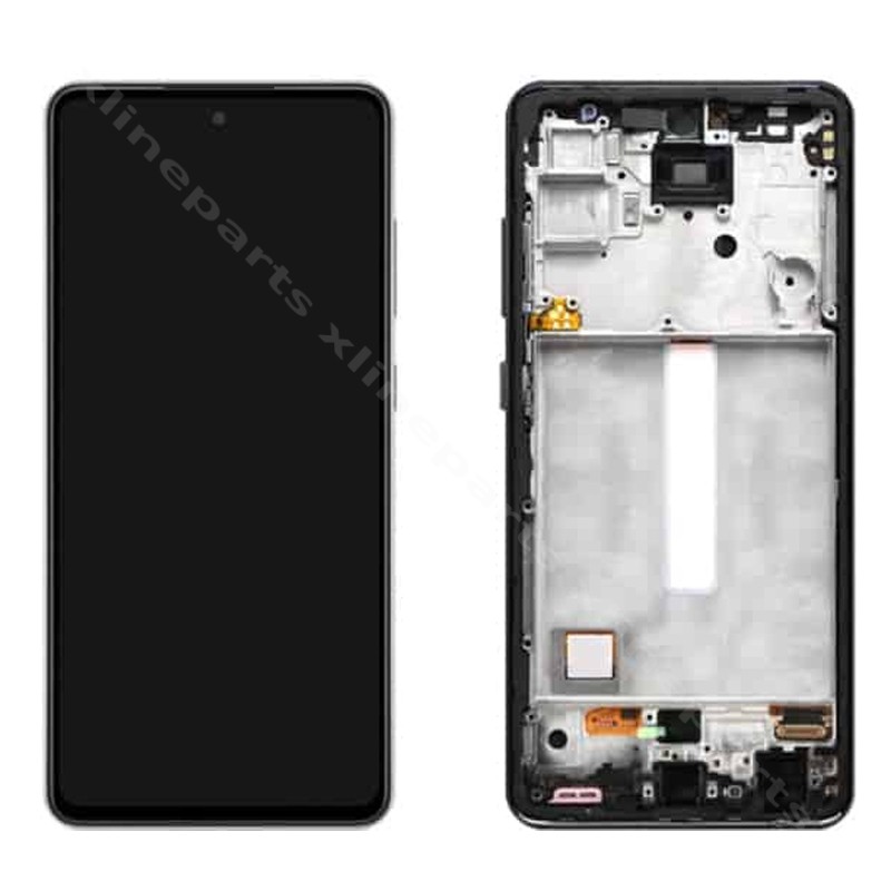 LCD Complete Frame Samsung A52 4G A525/ A52 5G A526 white (Original)
