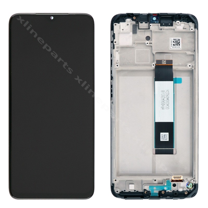 LCD Complete Frame Xiaomi Poco M3 black (Original)