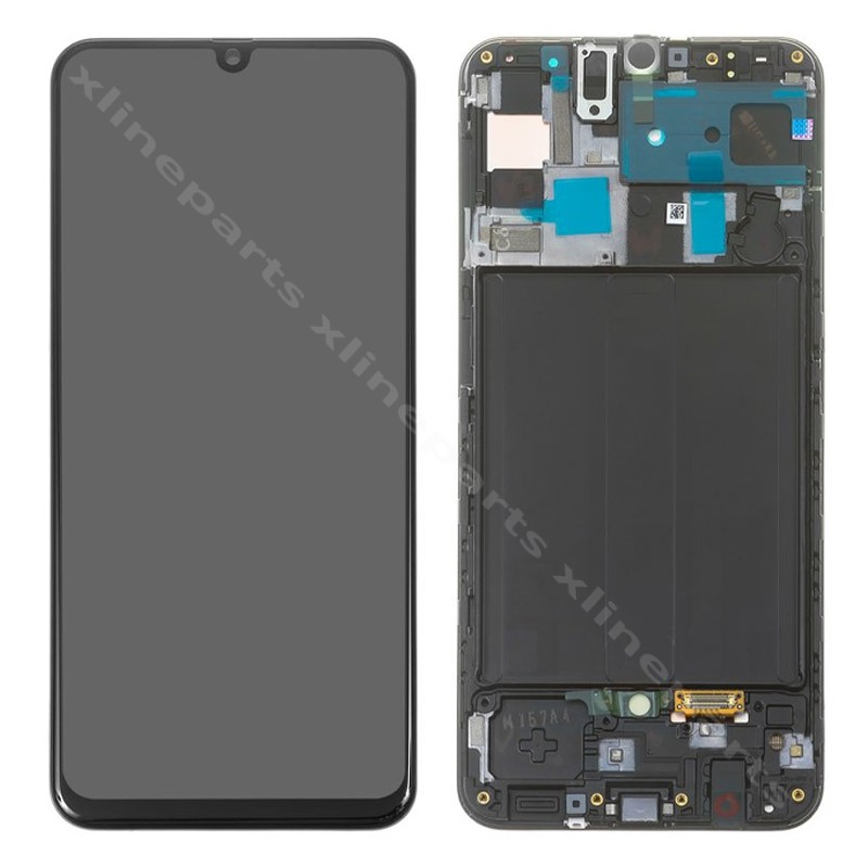 LCD Complete Frame Samsung A50 A505 black (Original)