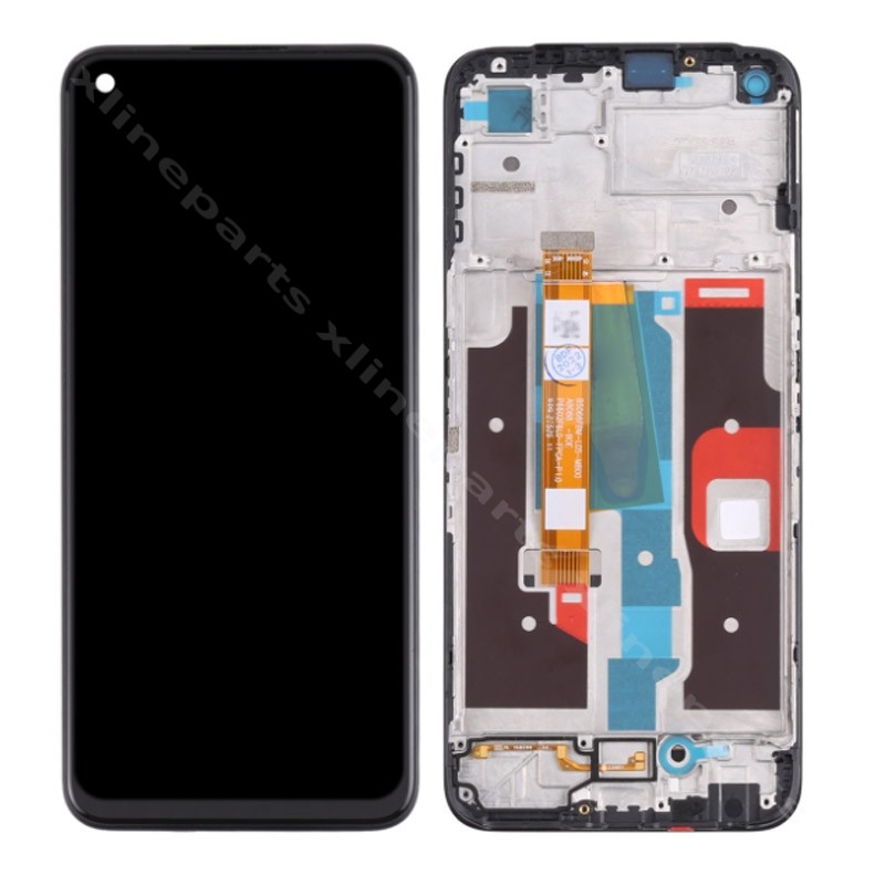 LCD Complete Frame Realme 8i black OEM