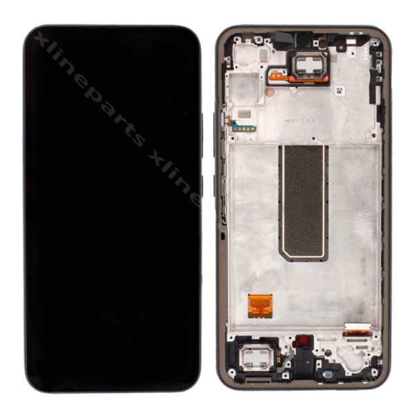 LCD Complete Frame Samsung A34 A346  graphite black (Original)