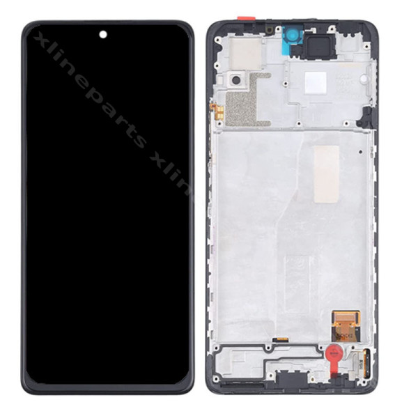 LCD Complete Frame Xiaomi Redmi Note 10 Pro black (Original)