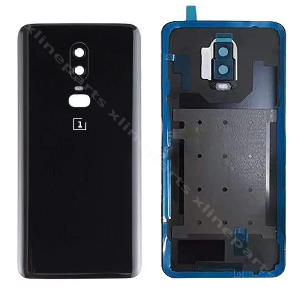 Back Battery Cover Lens OnePlus 6 black