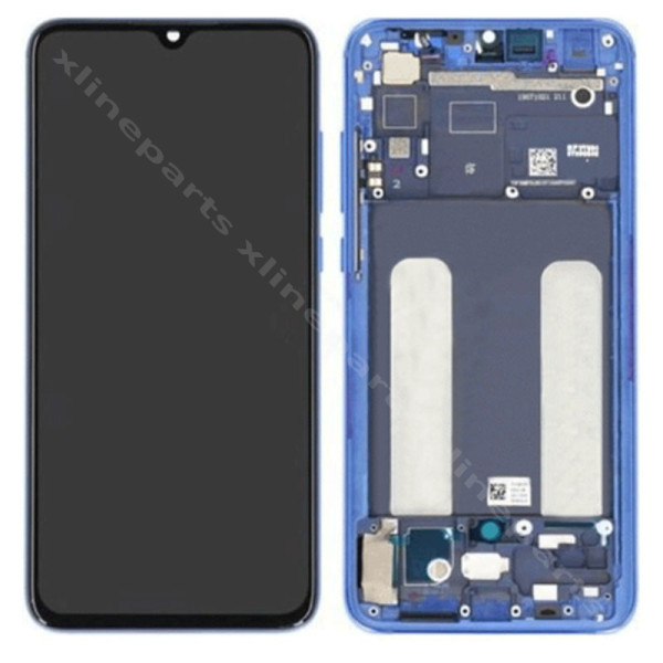 LCD Complete Frame Xiaomi Mi 9 Lite blue (Original)